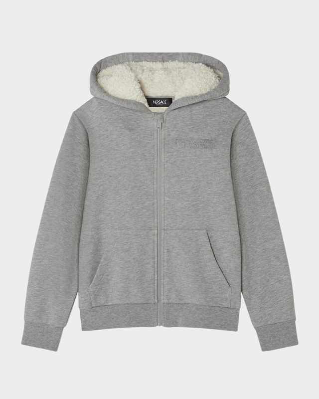 Kid's Hoodie W/ Embossed Medusa Head, Size 6-14